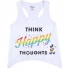 Camiseta tirantes blanca con diseño disney pride