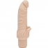 Vibrador con forma fálica de silicona y estimulación externa