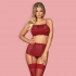 Set di lingerie rossa sensuale taglia s/m regolabile