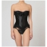 Corset negro con plumas