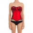 Corset rojo con tanga a juego