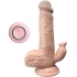 Dildo vibrador realista com estimulador de língua.