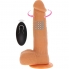 Dildo vibrador realista com pérolas giratórias.