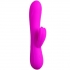 Vibrador de silicona con estimulador de clítoris