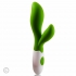 Vibrador rampante elegante en verde y blanco