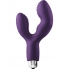 Vibrador dual con 10 funciones, silicona morada