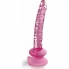 Dildo de cristal con base extraíble