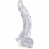 Dildo realista curvado transparente