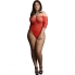 Sexy body rojo de encaje para chicas curvy