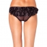 Braguita transparente con volantes negra - leg avenue