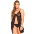 Babydoll negro elegante con tanga a juego