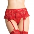 Lingerie de renda com ligas, sensual e única.