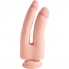 Vibrador 3d dupla penetração tripla densidade plus 9.5 natural