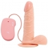 Vibrador realístico com base de sucção e velocidades ajustáveis.