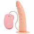 Vibrador realista com vibração ajustável, base de sucção.