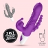 Vibrador triple estimulación con succión y empuje